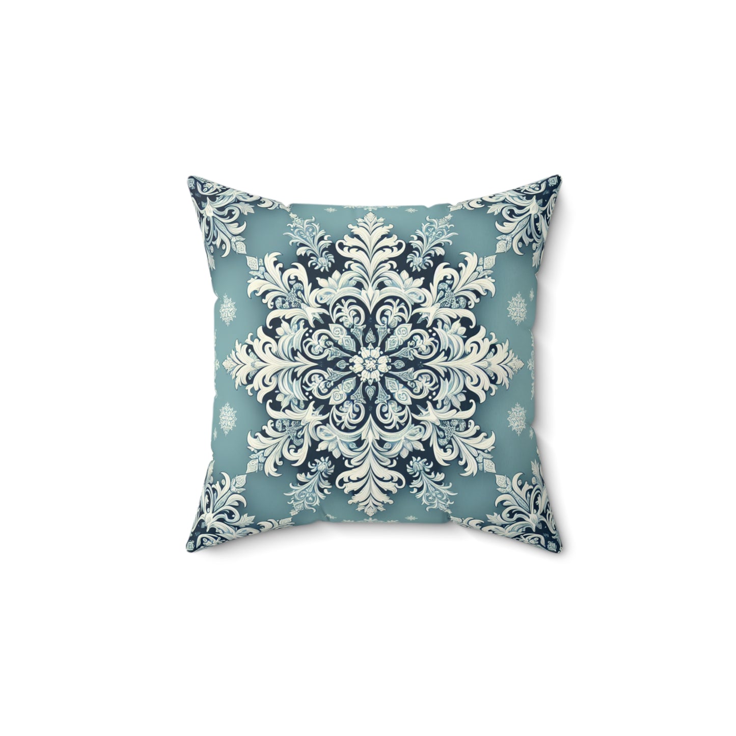 Winter Solstice Yule Snow Spun Polyester Square Pillow