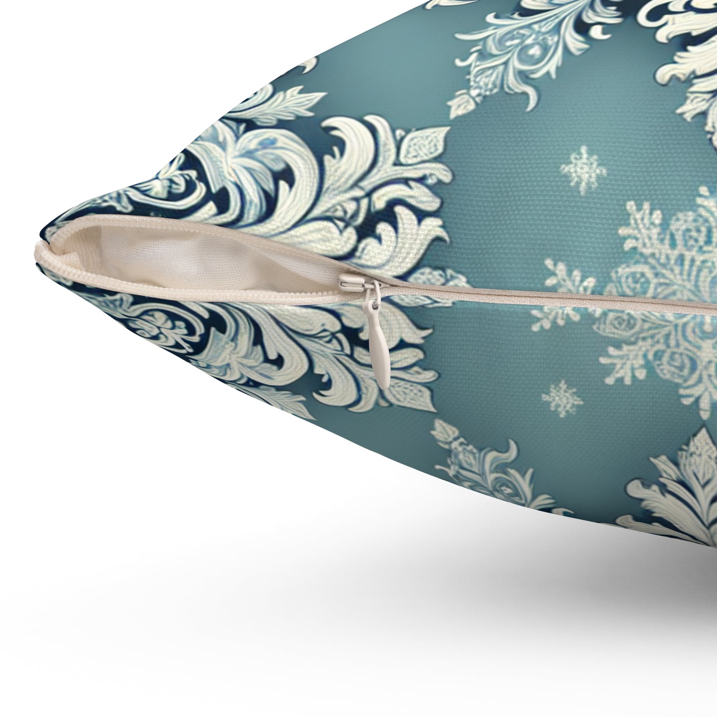Winter Solstice Yule Snow Spun Polyester Square Pillow